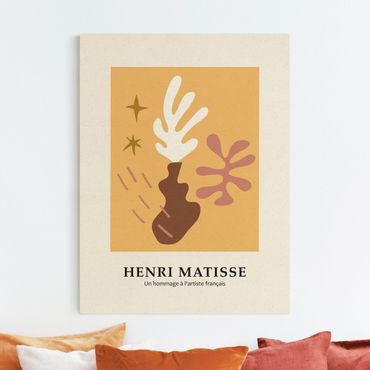 Leinwandbild Natur - Matisse Hommage - Vase - Hochformat 3:4