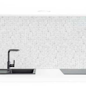Küchenrückwand - Mosaikfliese Mamoroptik Bianco Carrara