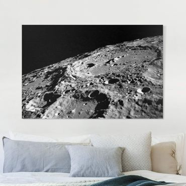 Leinwandbild - NASA Fotografie Mondkrater - Querformat 3:2