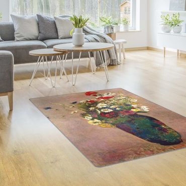 Teppich - Odilon Redon - Blumenvase mit Mohn