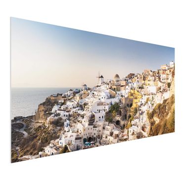 Forex Fine Art Print - Oia Panorama - Querformat 2:1