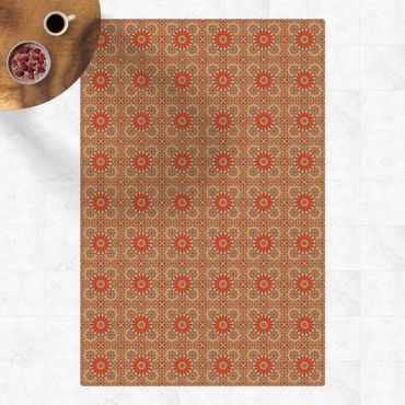 Kork-Teppich - Orientalisches Muster mit bunten Kacheln - Hochformat 2:3