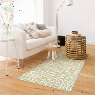 Teppich - Orientalisches Muster mit gelben Blüten