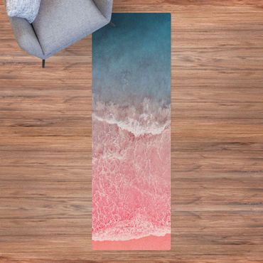 Kork-Teppich - Ozean in Pink - Hochformat 1:3