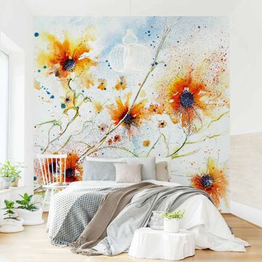 Fototapete - Painted Flowers