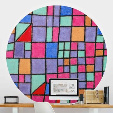 Runde Tapete selbstklebend - Paul Klee - Glas-Fassade