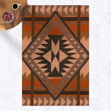 Kork-Teppich - Peruanisches Ethnomuster - Hochformat 2:3