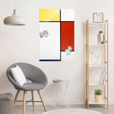 Glasbild - Kunstdruck Piet Mondrian - Komposition I - Hoch 2:3