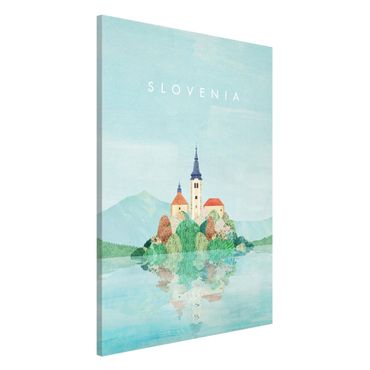 Magnettafel - Reiseposter - Slowenien - Memoboard Hochformat