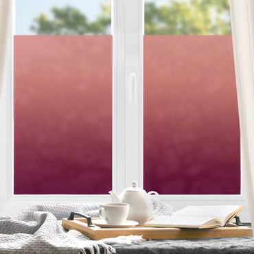 Fensterfolie - Sichtschutz - Roter Farbverlauf - Fensterbilder