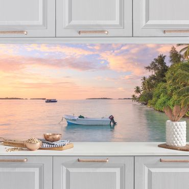Küchenrückwand SP331 Strand Wasser Meer Acrylglas Spritzschutz Fliesenspiegel 