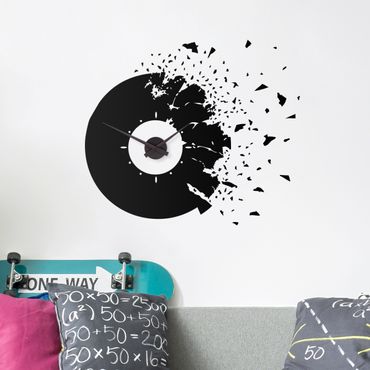 Wandtattoo-Uhr Splitting Vinyl