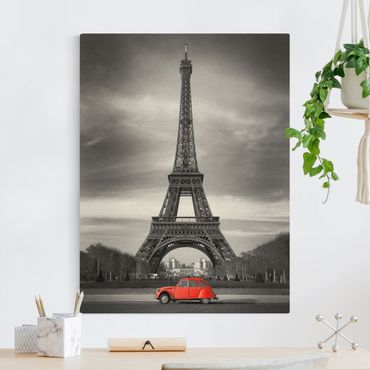 Leinwandbild 120x80cm auf Keilrahmen Paris,Eiffel,Turm,Blume,lila,liebe,frühling 
