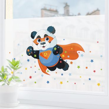 Fensterfolie - Sichtschutz - Super Panda - Fensterbilder