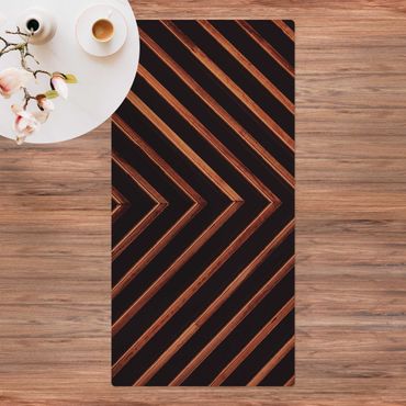 Kork-Teppich - Symmetrie aus Holz - Hochformat 1:2