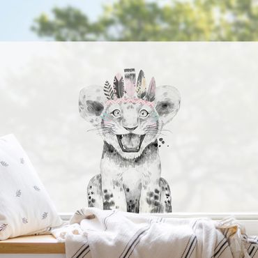 Fensterfolie - Sichtschutz - Tier Party - Tiger - Fensterbilder