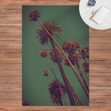Kork-Teppich - Tropische Pflanzen Palmen und Himmel - Hochformat 2:3