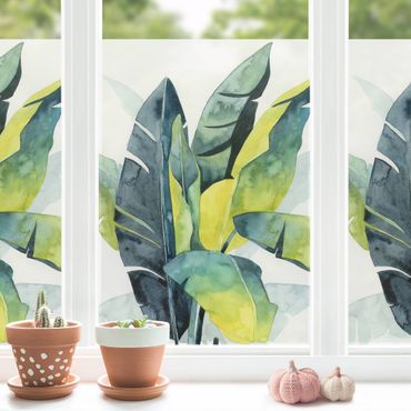 Fensterfolie - Sichtschutz - Tropisches Blattwerk - Banane - Fensterbilder