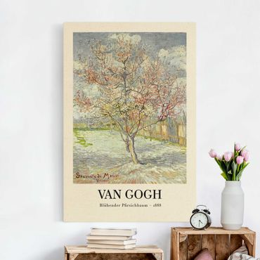Leinwandbild Natur - Vincent van Gogh - Blühender Pfirsichbaum - Museumsedition - Hochformat 2:3