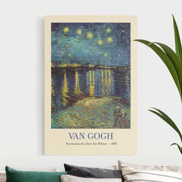Leinwandbild Natur - Vincent van Gogh - Sternennacht - Museumsedition - Hochformat 2:3