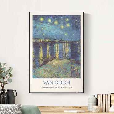 Akustik-Wechselbild mit Spannrahmen - Vincent van Gogh - Sternennacht - Museumsedition