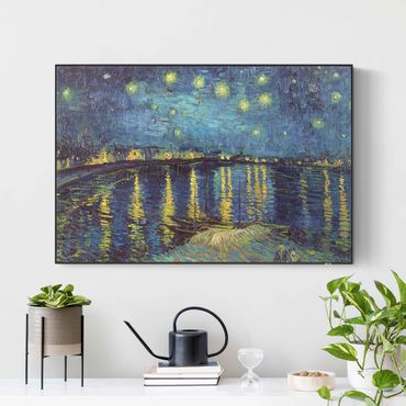 Akustik-Wechselbild mit Spannrahmen - Vincent van Gogh - Sternennacht über der Rhône