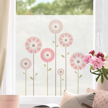Fensterfolie - Sichtschutz - Vintage Floral - Fensterbilder