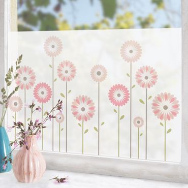 Fensterfolie - Sichtschutz - Vintage Floral - Fensterbilder