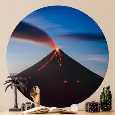 Runde Tapete selbstklebend - Vulkan