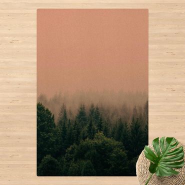 Kork-Teppich - Wald im Nebel Dämmerung - Hochformat 2:3