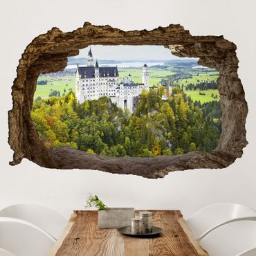3D Wandtattoo - Schloss Neuschwanstein Panorama - Quer 2:3