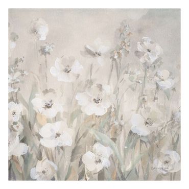 Leinwandbild - Weiße sommerliche Blumen