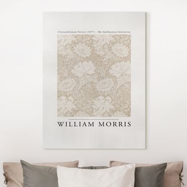 Leinwandbild - William Morris - Chrysanthemum Pattern Beige - Hochformat 3:4