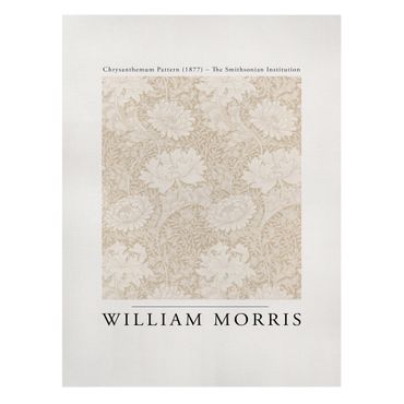 Leinwandbild - William Morris - Chrysanthemum Pattern Beige - Hochformat 3:4