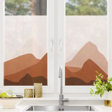 Fensterfolie - Sichtschutz - Wüsten Berge I - Fensterbilder
