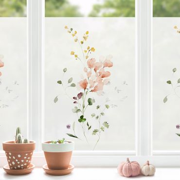 Fensterfolie - Sichtschutz - Zarte Blüten Rosa I - Fensterbilder