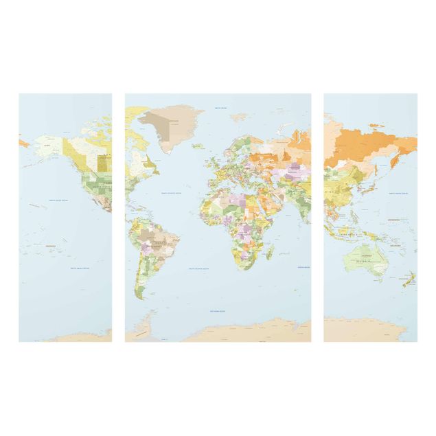 Schöne Wandbilder Politische Weltkarte