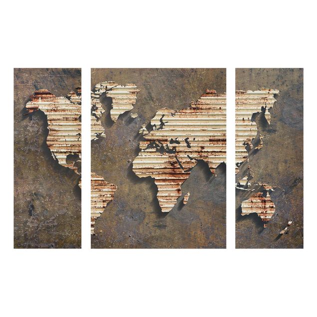 Schöne Wandbilder Rost Weltkarte