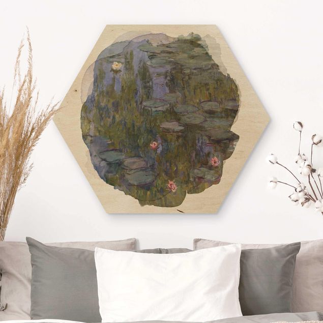 Kunstdrucke Impressionismus Wasserfarben - Claude Monet - Seerosen (Nympheas)