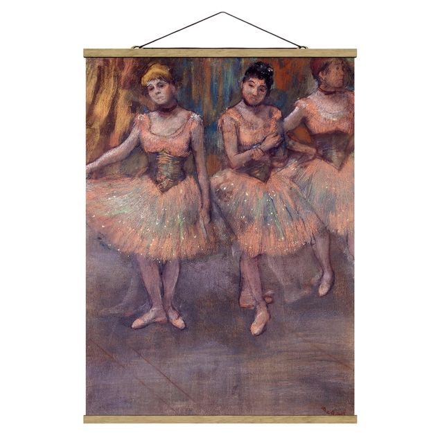 Stoffbilder zum Aufhängen Edgar Degas - Tänzerinnen vor Exercice