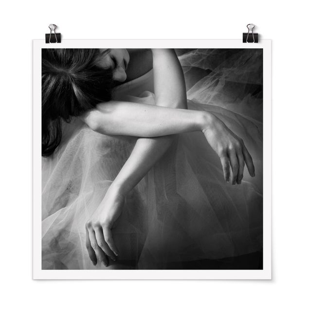 Poster - Die Hände einer Ballerina - Quadrat 1:1