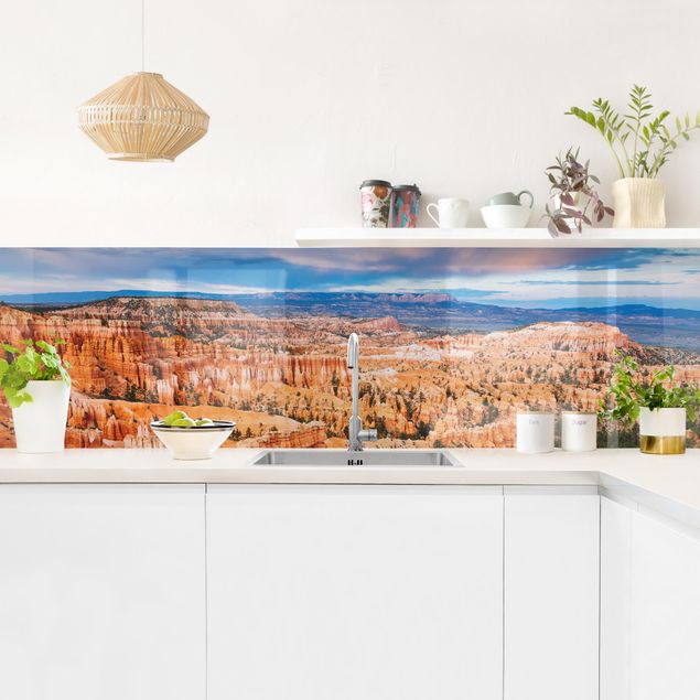 Küchenrückwand Glas Motiv Wald Farbenpracht des Grand Canyon