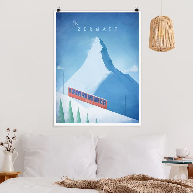 Poster Illustration Reiseposter - Zermatt