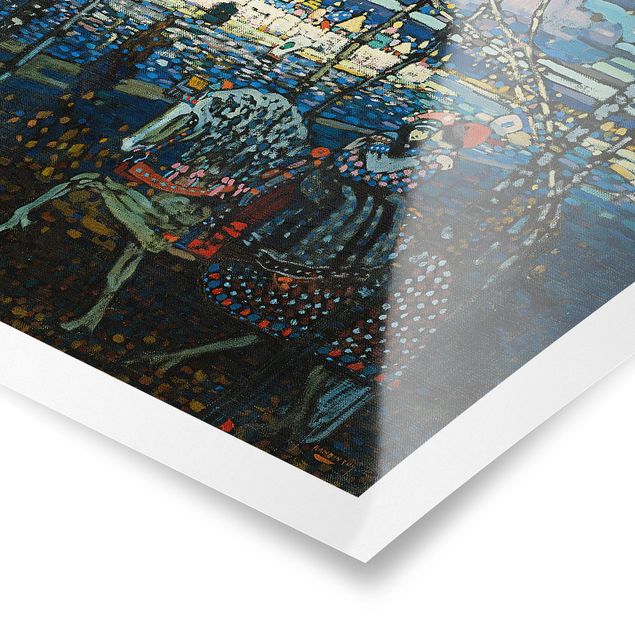Poster - Wassily Kandinsky - Reitendes Paar - Quadrat 1:1