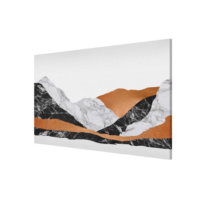 Schöne Wandbilder Landschaft in Marmor und Kupfer