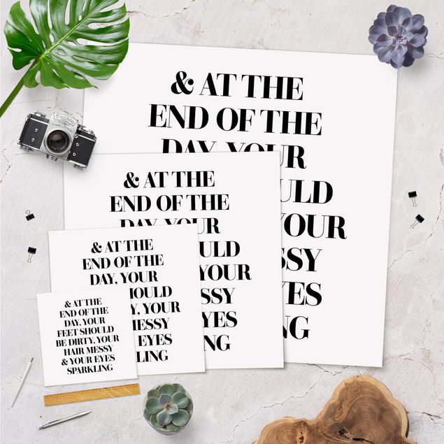 Poster - At the end of the day - Quadrat 1:1