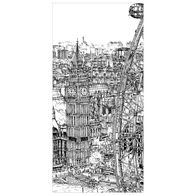 Raumteiler - Stadtstudie - London Eye - 250x120cm