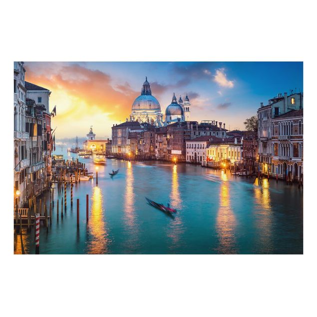 Alu Dibond Bilder Sunset in Venice