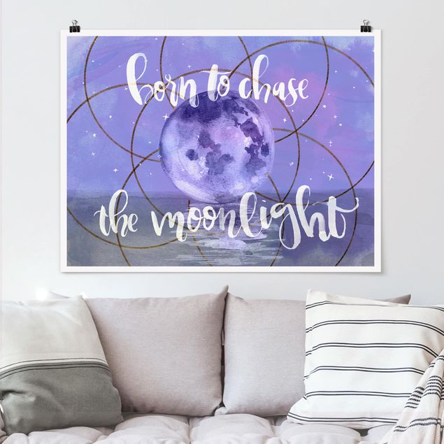 Poster mit Sprüchen Mond-Kind - Moonlight