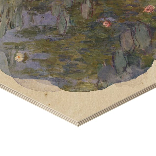 Wandbilder Kunstdruck Wasserfarben - Claude Monet - Seerosen (Nympheas)